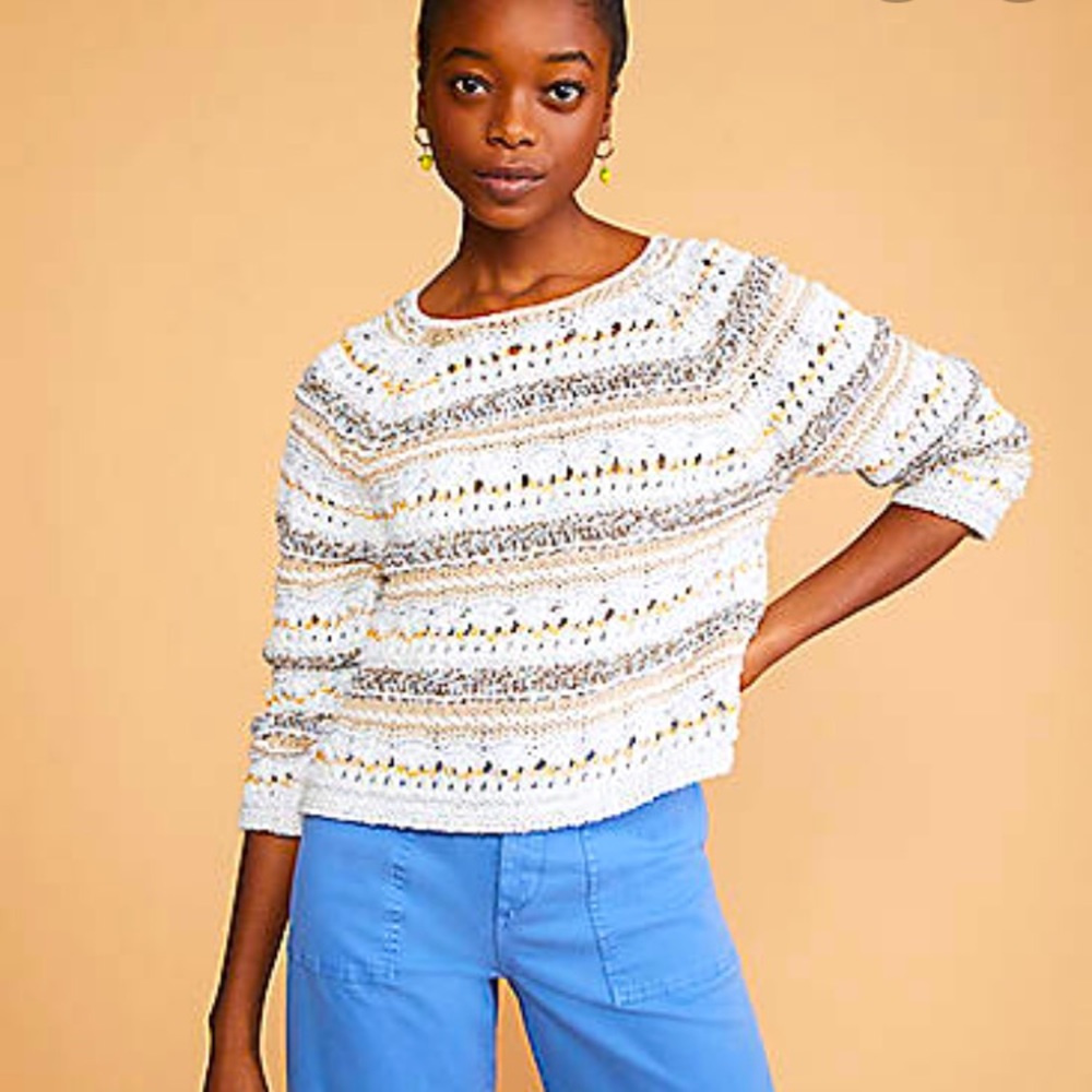 EUC Lou & Grey cropped beachcomber sweater size m